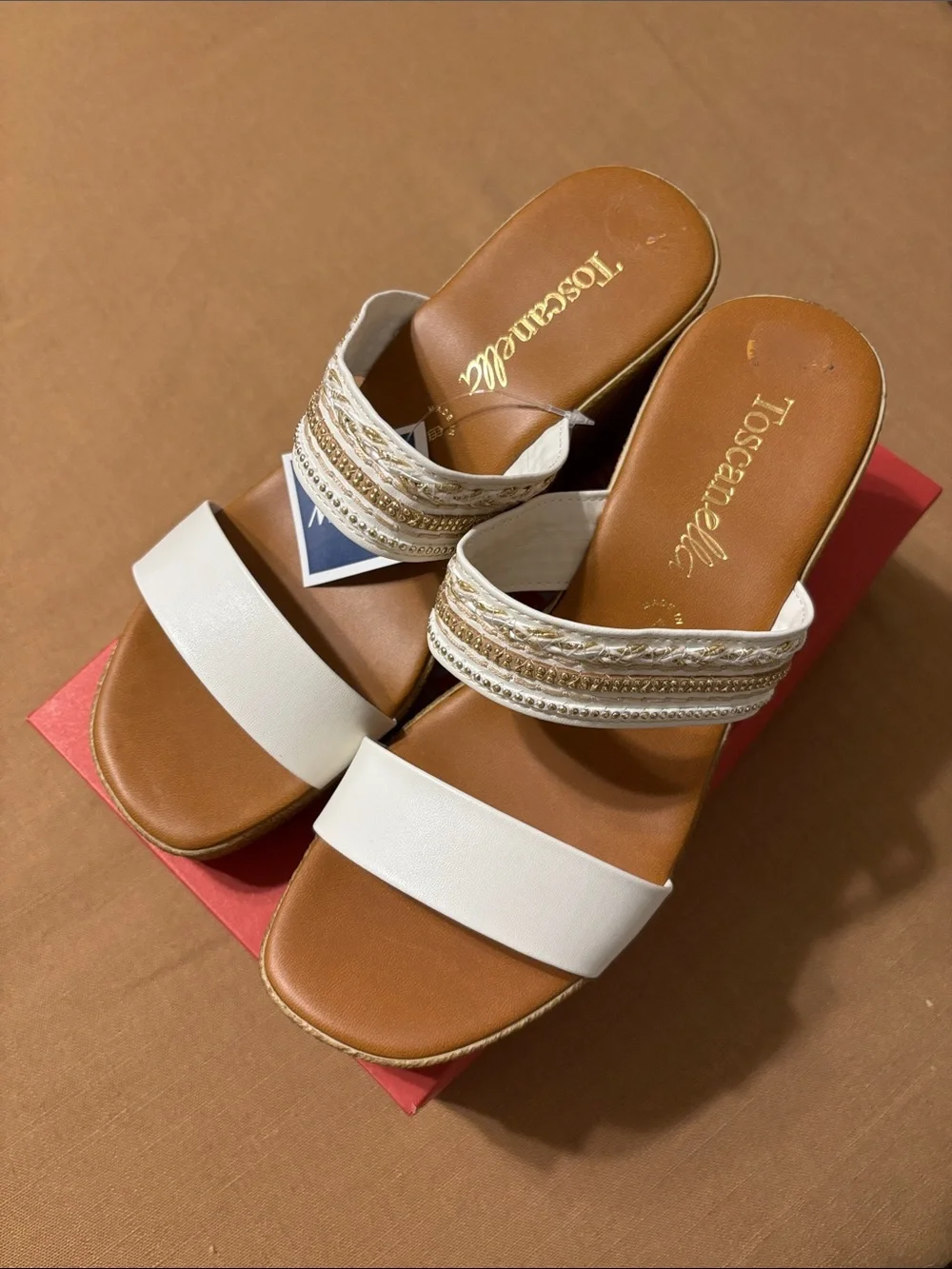 Toscanella beaded white